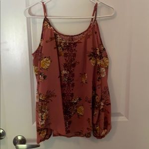 Pink cold shoulder blouse